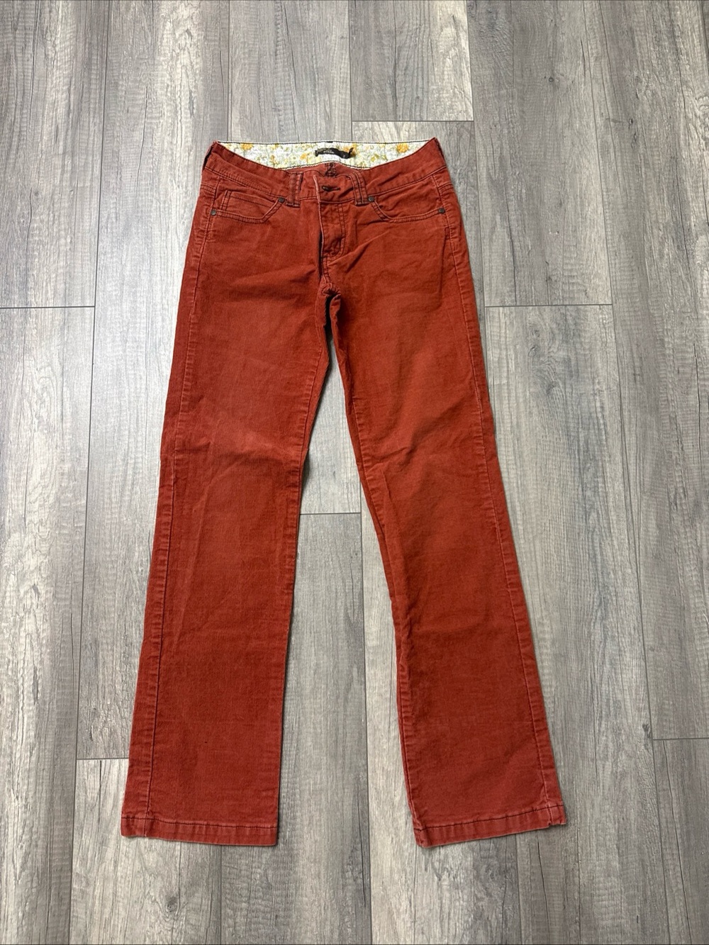 Prana Women's Rust Straight-Leg Corduroy Jeans